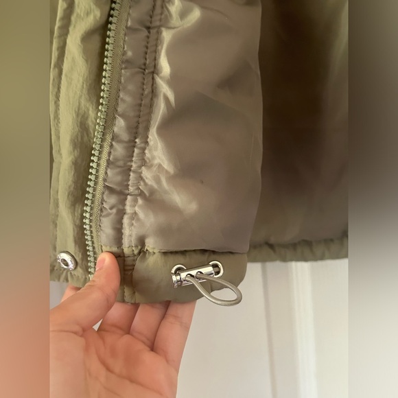 NWOT CISONO Quilted Bomber Sage Green Puffer Jack Womens Medium - Picture 8 of 10